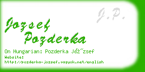 jozsef pozderka business card